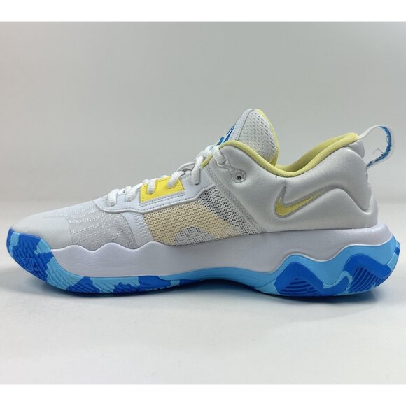 Nike Giannis Immortality 3 Mens White Blue Yellow Shoes Basketball DZ7533-101 - Picture 3 of 10